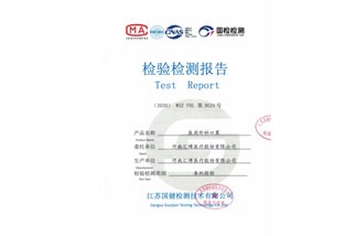 Test report of medical surgical mask